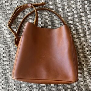 Portland Leather Tan Crossbody Butterfly Bag Honey